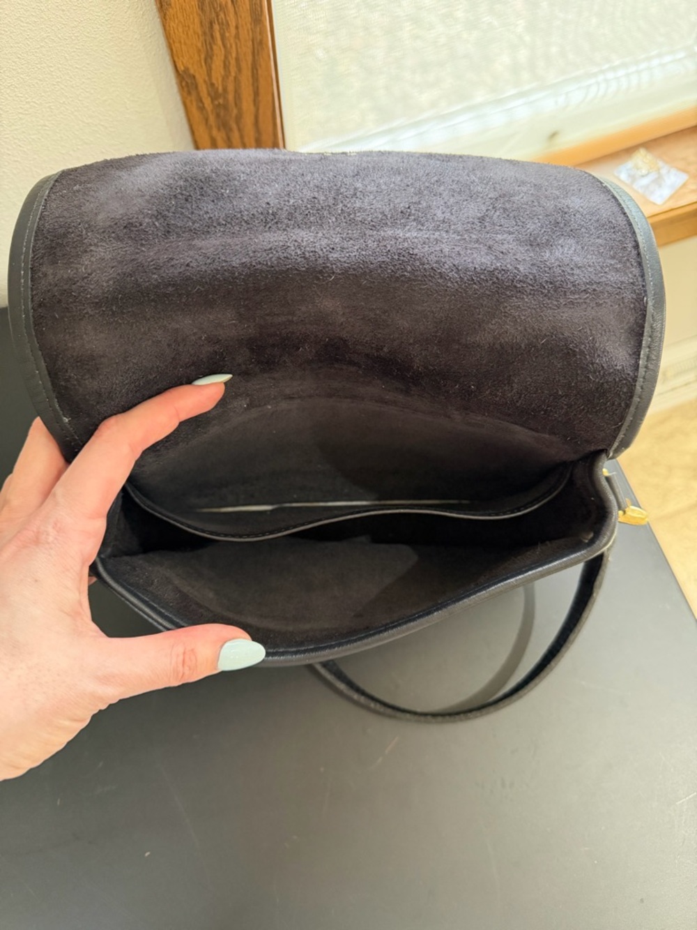 Coach Vintage Penny Pocket Black Leather Crossbody Bag - Picture 8 of 13